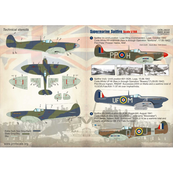 Supermarine Spitfire 144-018 Scale 1/144