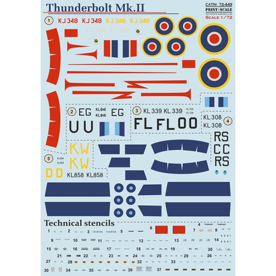 Thunderbolt Mk.II 72-449 Scale 1/72