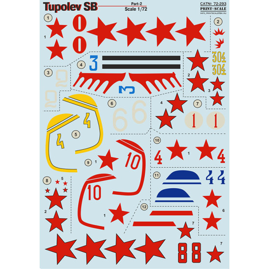 Tupolev SB Part-2 72-293 Scale 1/72