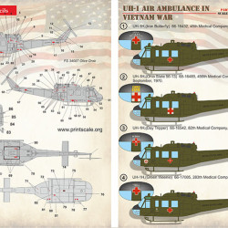 UH-1 Air Ambulance in Vietnam War Part 1 48-185 Scale 1/48