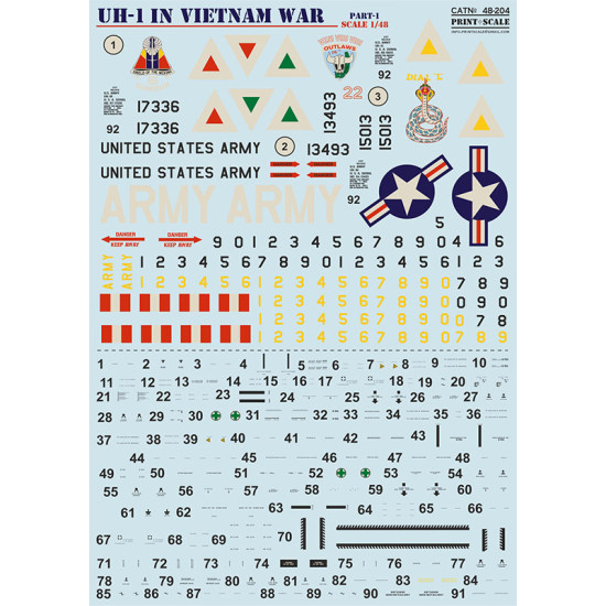 UH-1 in Vietnam War Part-1 48-204 Scale 1/48