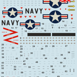 US Navy A-7 Corsair ll Techical stencils 48-128 Scale 1/48