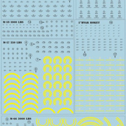 US WW 2 Korea bomb & rocket markings 48-001 Scale 1/48