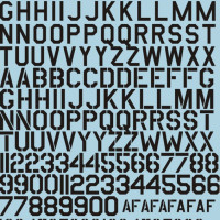 USAF Modern Stencil Decals - White Letters & Numbers, 1/32 Scale, For Model Planes & Dioramas - View #6