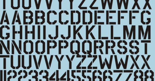 USAF Modern Stencil Decals - White Letters & Numbers, 1/32 Scale, For Model Planes & Dioramas - View #3