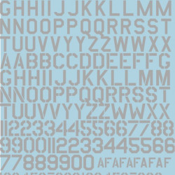 USAF Modern stencil letters & numbers. Grey 32-001 Scale 1/32