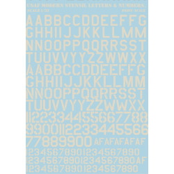 USAF Modern stencil letters & numbers .White 32-002 Scale 1/32