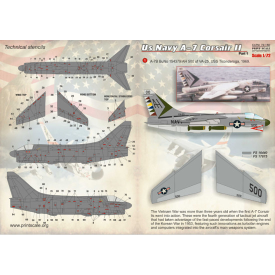 Us Navy A-7 Corsair II Part 1 72-160 Scale 1/72