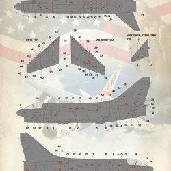 Us Navy A-7 Corsair Technical stencils 72-170 Scale 1/72