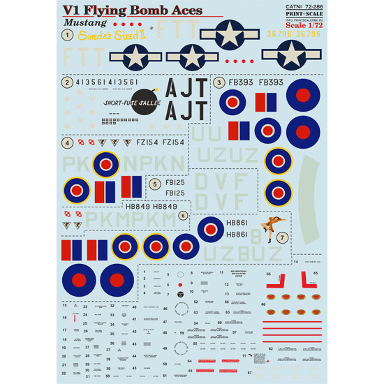 V1 Flying Bomb Aces Mustang 72-286 Scale 1/72