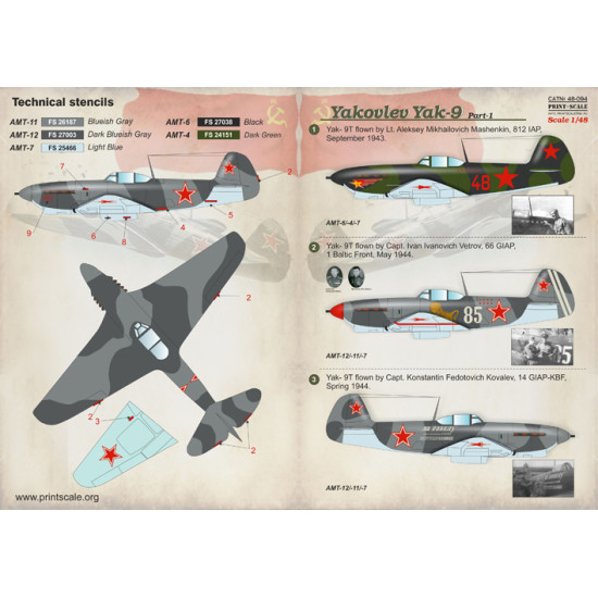 Yak-9K Part-1 48-094 Scale 1/48