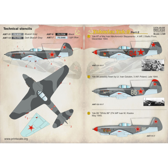 Yak-9K Part-2 48-095 Scale 1/48